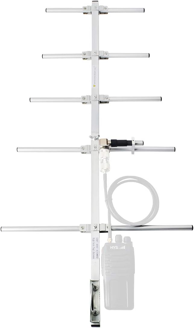 TWAYRDIO 9dBi Yagi Antenna UHF 400-470Mhz Foldable 5 Elements Directional Yagi for Baofeng Yaesu Kenwood Amateur Radio Scanner,GMRS Repeater System