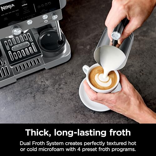 Ninja | Espresso Machine and Drip Coffee Maker| Luxe Café Premier Series | Integrated Coffee Grinder, Milk Frother