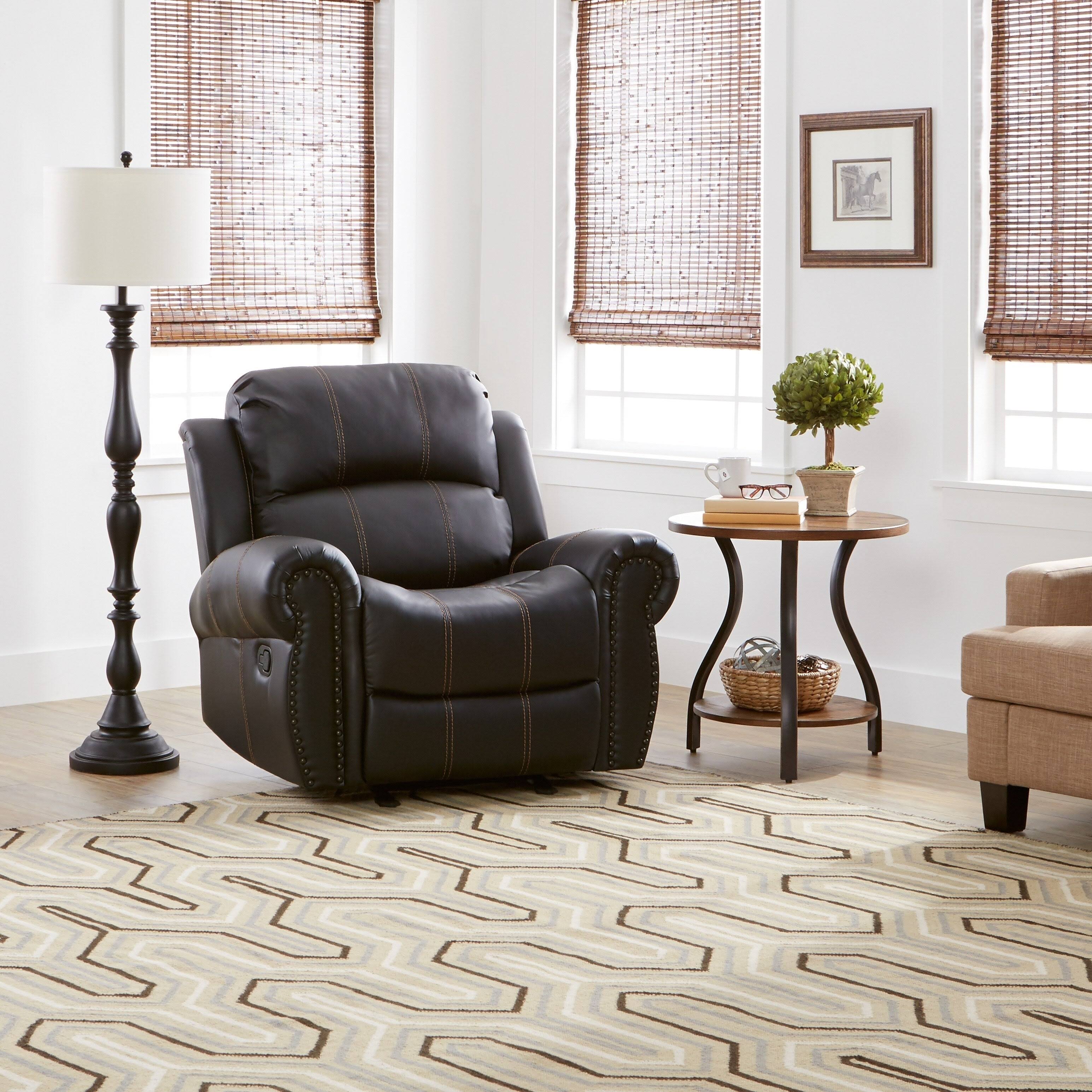 Charlie Faux Leather Glider Recliner Club Chair - Christopher Knight Home