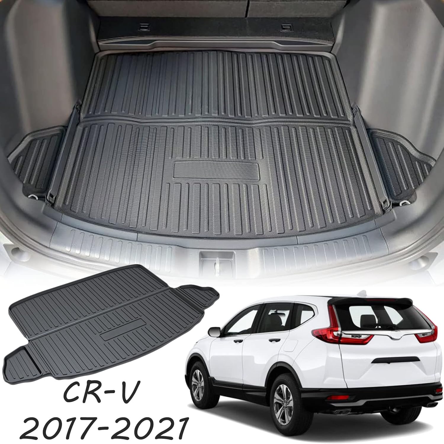 CARORMOKE Cargo Liner Trunk Mat Cargo Tray Black 2021 Compatible with 2017-2020 Honda CRV (Do Not Fit for Trunk with Subwoofer Or Honda CRV Touring)