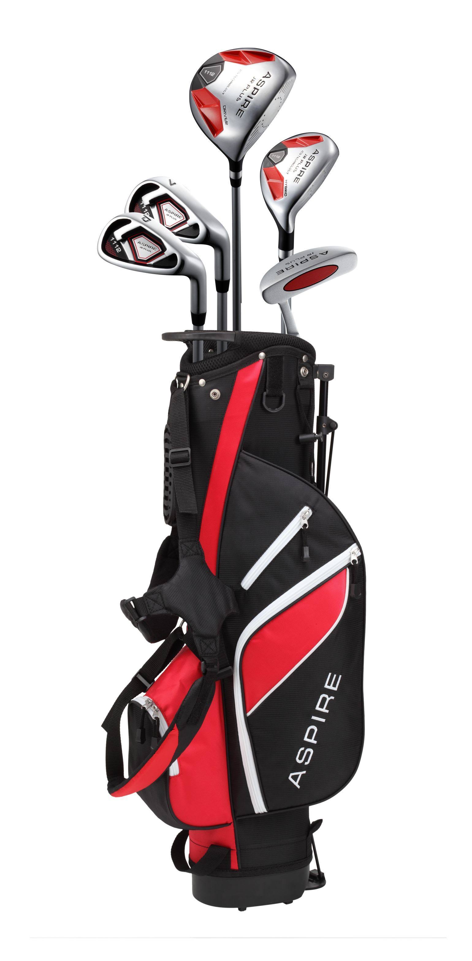 Aspire Junior Plus Premium Golf Club Set for Children, Kids - 5 Age Groups Boys and Girls - Right Hand Pink Ages 5-6