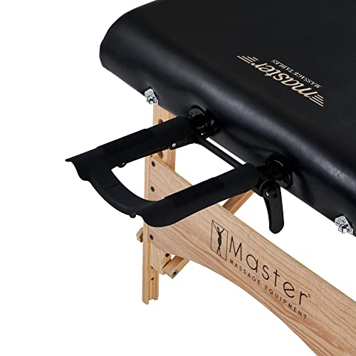 Master Massage Gibraltar Olympic LX Portable Massage Table Extra Wide Beauty Bed, Extra Wide for Larger Clients (32" Width), Black