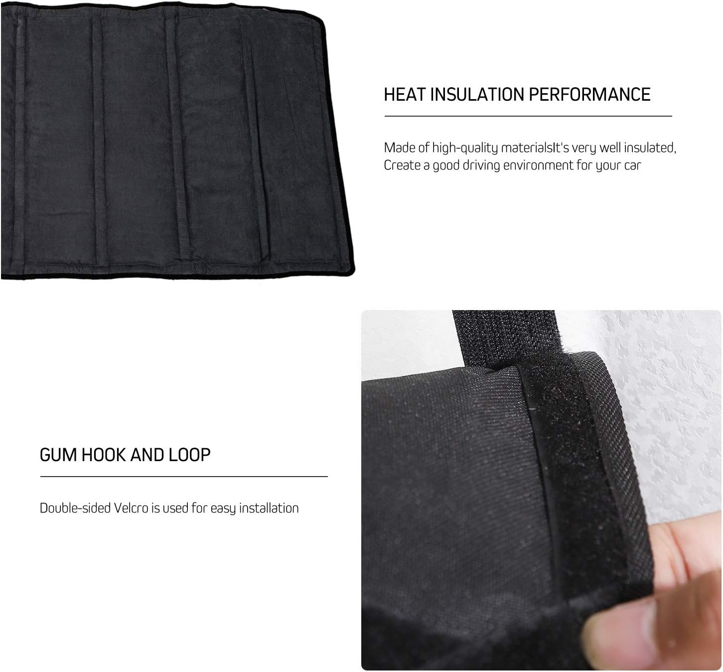 RT-TCZ For Jeep Wrangler JK Headliner Hardtop Heat Insulation Kit 4 Door Rear Window Ceiling Roof Insulation Cotton Kit Car Styling Accessories for