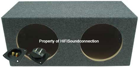 Car Audio Dual 10" Sealed Subwoofer Rear Angle Sub Box Enclosure 3/4" MDF Wood