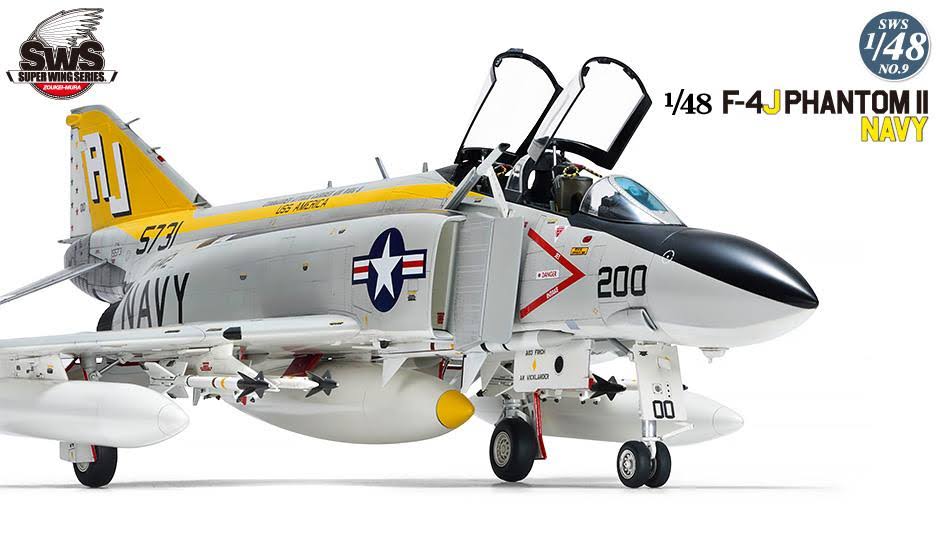Zoukei-Mura Sws F-4J Phantom II Navy 1/48 Scale Model Kit