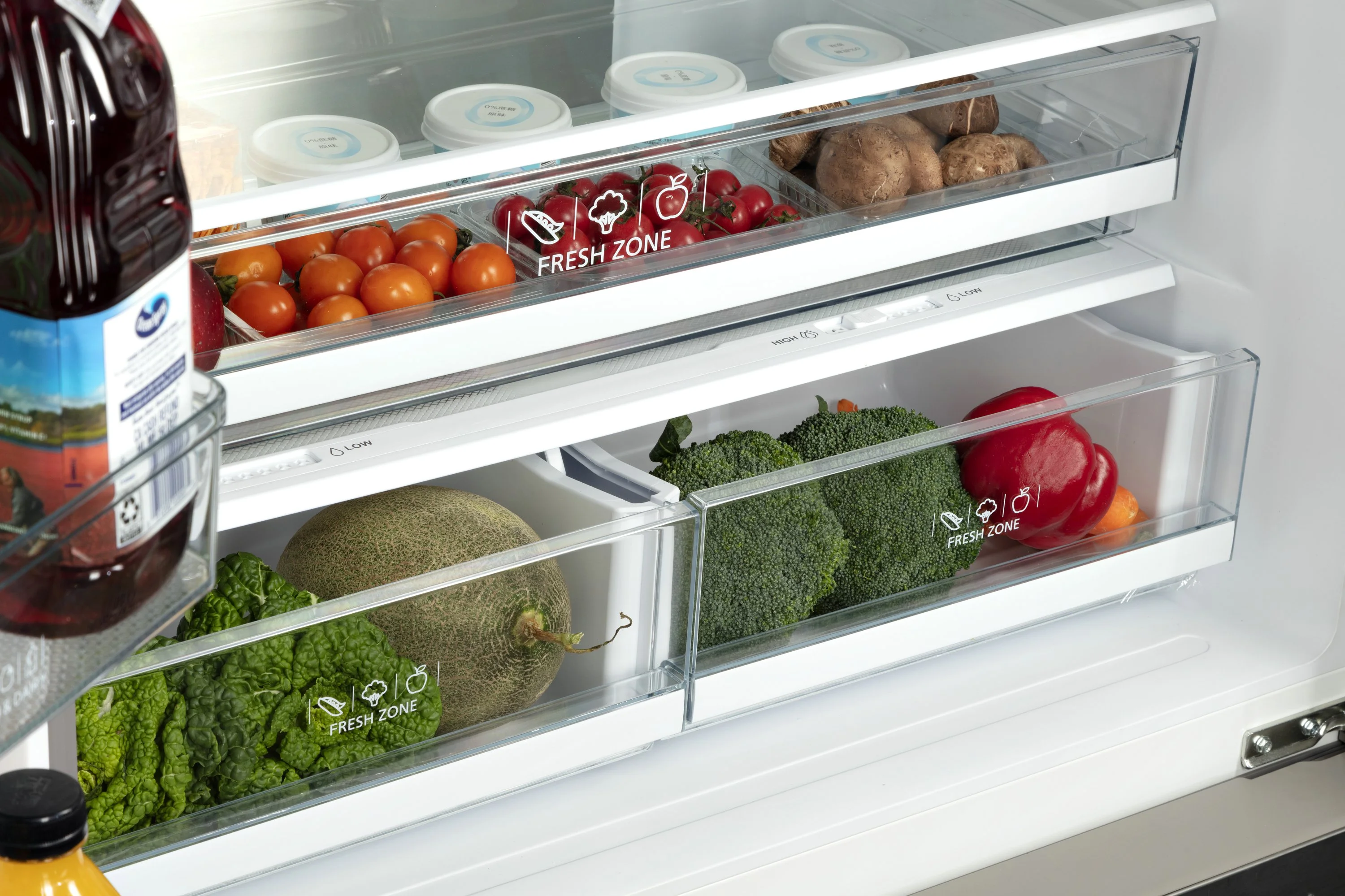 Hamilton Beach, 20.3 Cu. ft. French Door Refrigerator, Platinum Silver, HZ7602 - Radiant Selections