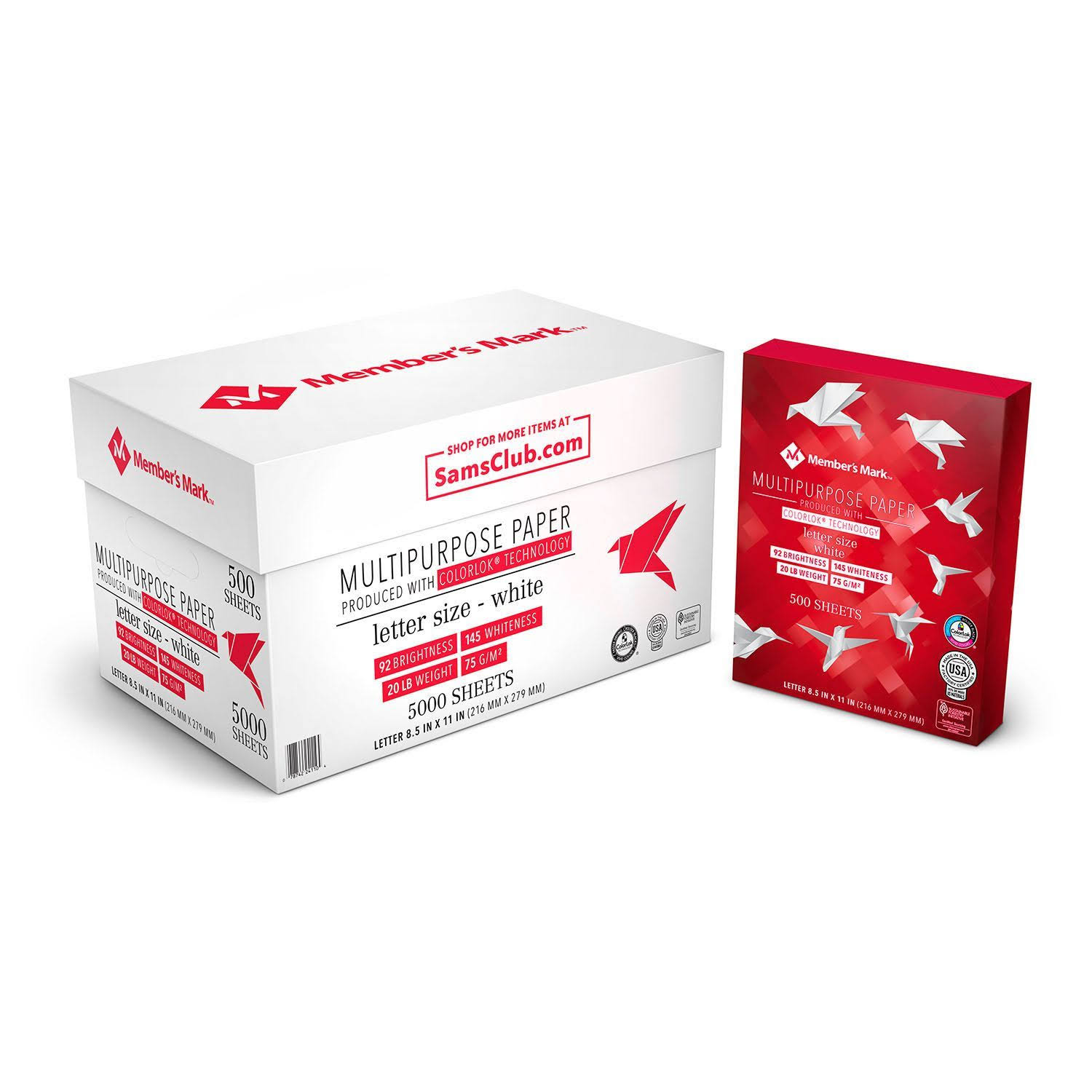5000 Sheets 20lb Copy Paper 92 Bright 8-1/2 x 11x22 10 Ream Case