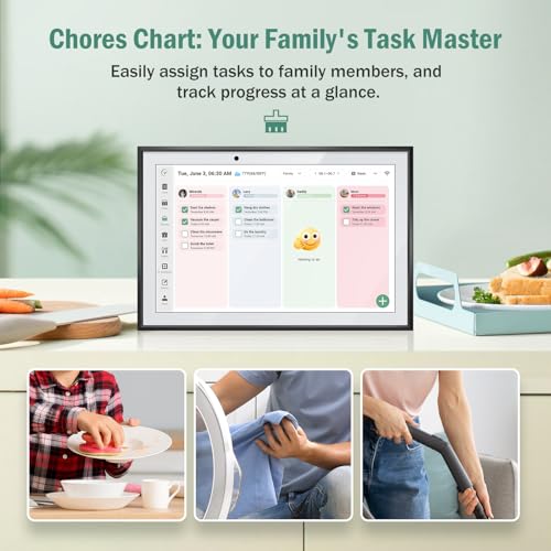 10.1 Inch WiFi Planner Smart Digital Calendar: Two - Way Sync with Phones, Chore Charts, Achievement Rewards, AI Meal Planning