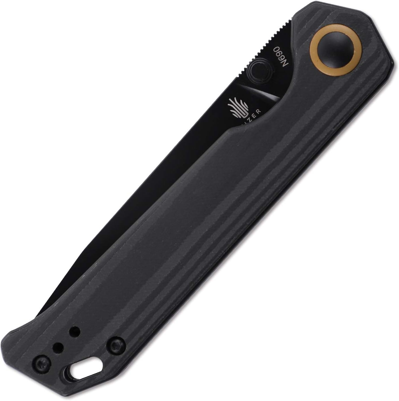 Kizer Begleiter2, Folding Pocket Knife with N690 Blade and Carbon Fiber Handle, Thumb Stud, Deep Carry Clip for Outdoor