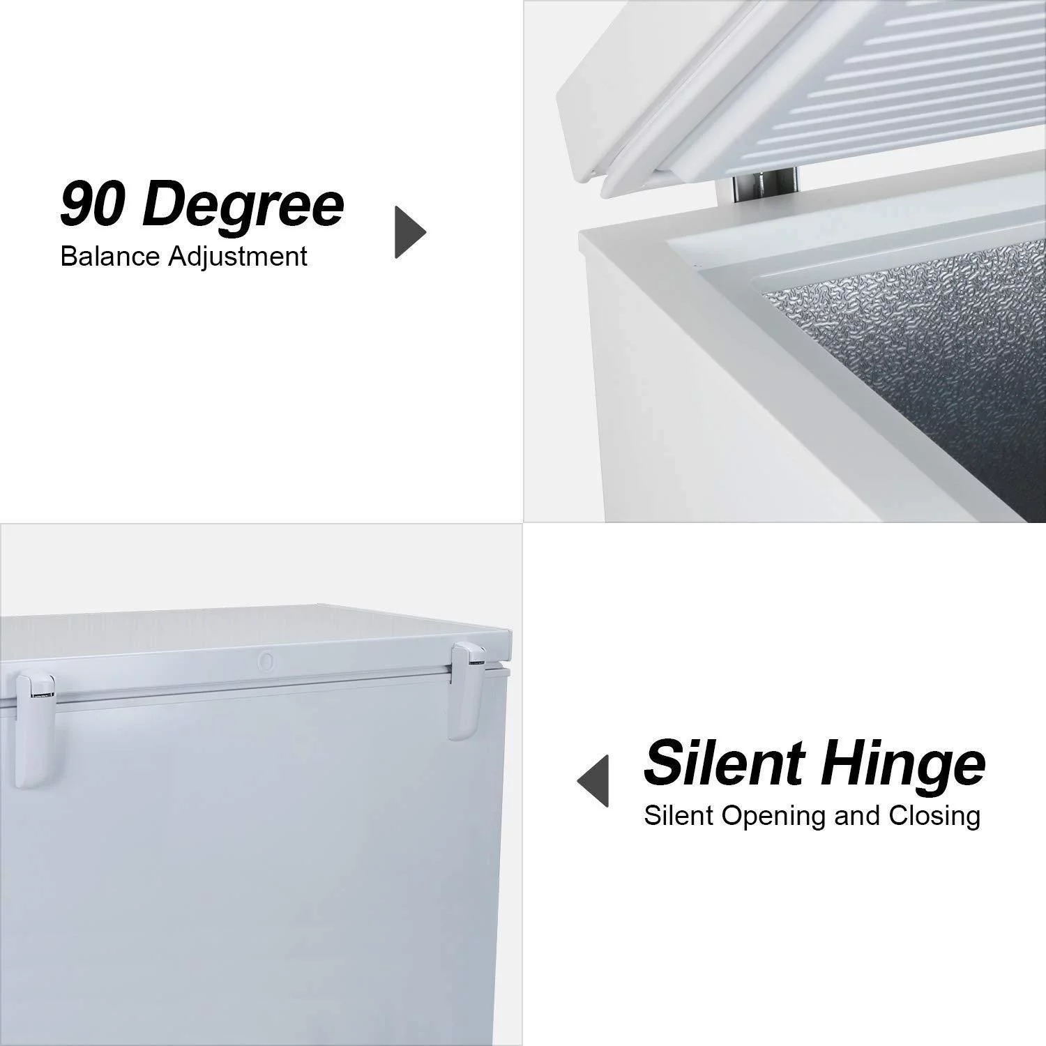 Chest Freezer MOOSOO 7.0 Cu ft Deep Freezer Chest Freezer with Energy Saving and Low-Noise, MD07, White