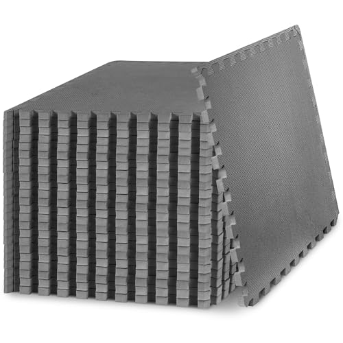 ProsourceFit Extra Thick Puzzle Exercise Mat , EVA Foam Interlocking Tiles for Protective, Cushioned Workout Flooring for Home and Gym Equipment
