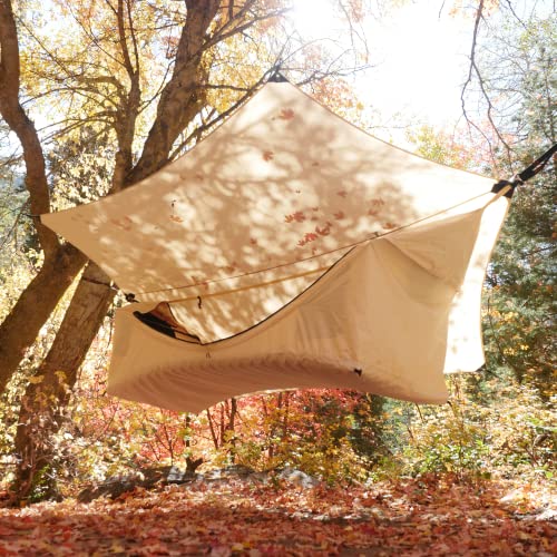 Haven Tents Lay Flat Hammock Tent - Waterproof Tent & Camping Hammock with Mosquito Net - Includes Insulated Pad and Rainfly - Haven Tent, Haven XL