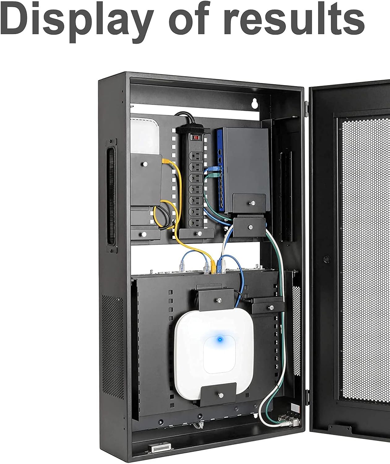 3U 19-inch Vertical Installation Smart Rack, Adjustable Bracket, Wall-Mounted Cabinet