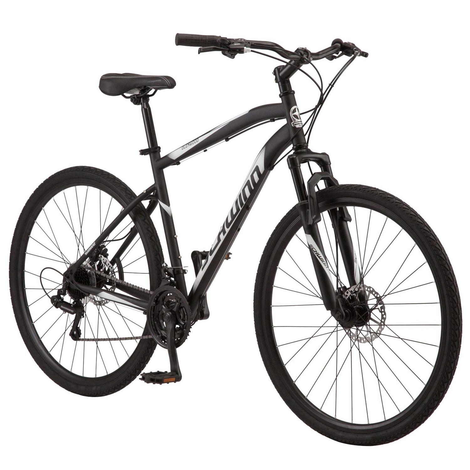Schwinn 700c Glenwood Mens Hybrid Bike, 21 Speeds, Black - Sports Supplies Online Store