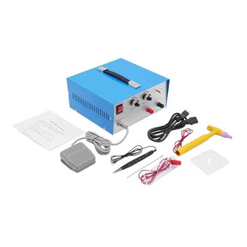 Jewelry Spot Welder, DC 50A 500W Adjustable Jewelry Welder w/ Foot Pedal, 0.02-0.05in Welding Dia. Soldering Machine