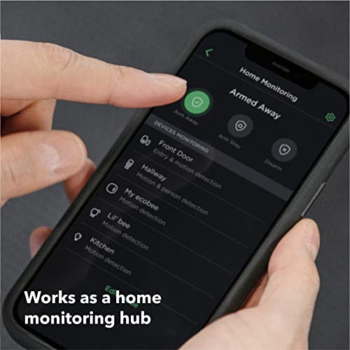 ecobee New Smart Thermostat Premium with Smart Sensor and Air Quality Monitor - Programmable Wifi Thermostat - Works with Siri, Alexa