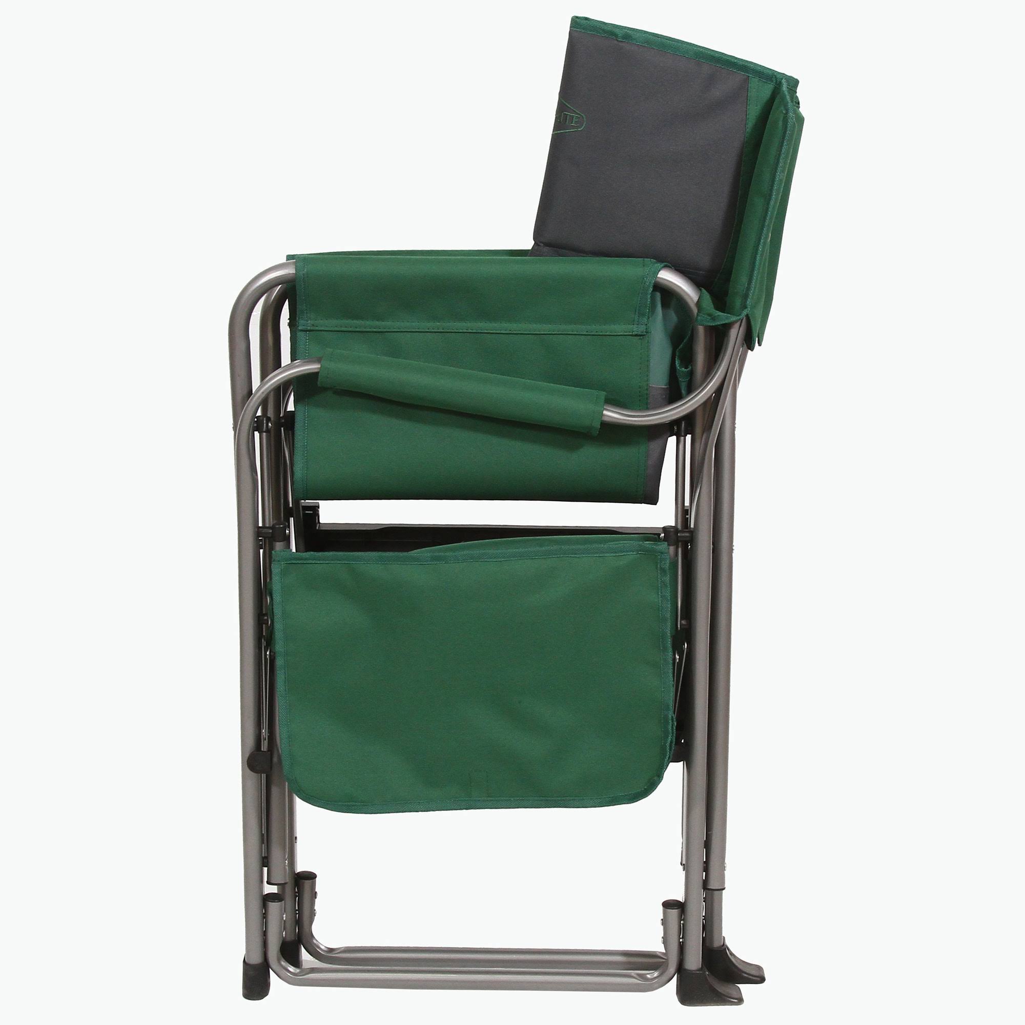 Kamp-Rite Director&s Chair Outdoor Camping Folding Chair w/ Side Table u0026 Cooler