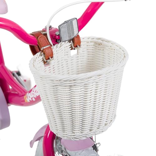 JOYSTAR Unicorn Kids Bike for Girls Ages 2-9 Years Old, 12 14 16 18 Inch Kids Bike with Training Wheels, Doll Seat, Streamers and Basket