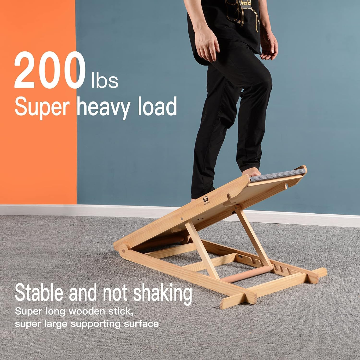 High Traction Dog Ramp, Folding Portable Wooden Pet Ramp for All Small Large Animals - 42" Long and Adjustable from 14” to 26” - Rated for 200lbs