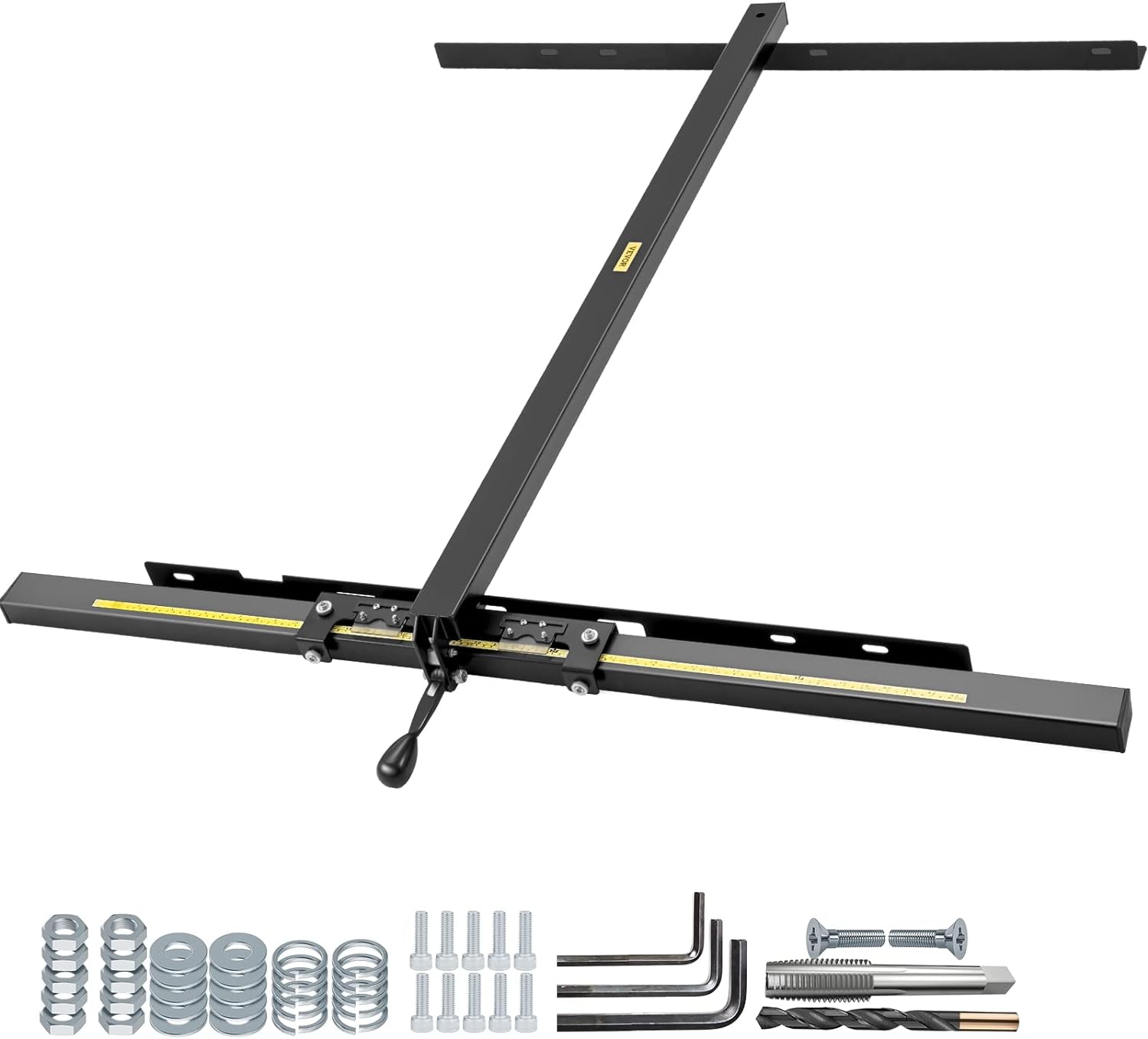VEVOR Table Saw Fence System, 37"&times;57" Classic Table Saw Fence Rail, Metric/Imperial Scale, Adjustable Hole Saw Fence System