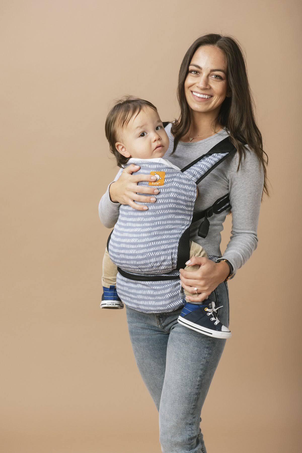 Baby Tula Lite Compact Baby Carrier, Ultra Compact and Lightweight, Convenient Carry Pouch, Ergonomic and Multiple Positions for
