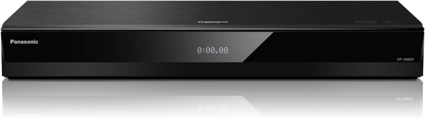 Panasonic Streaming 4K Blu Ray Player with Dolby Vision and HDR10+ Ultra HD Premium Video Playback, Hi-Res Audio, Voice Assist - DP-UB820-K (Black)