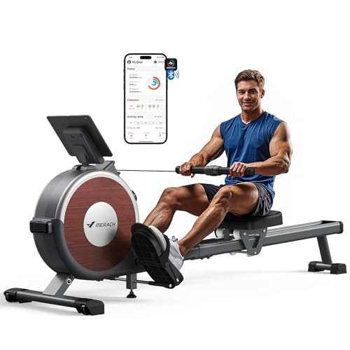 MERACH Rowing Machines for Home, Magnetic Rowing Machine with 16 Levels, Rower Machine of Quiet Resistance