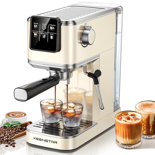 20Bar Espresso Machine with Rapid Cold Brew, Hot & Iced Coffee Machine, Espresso Maker with Milk Frother Steam Wand