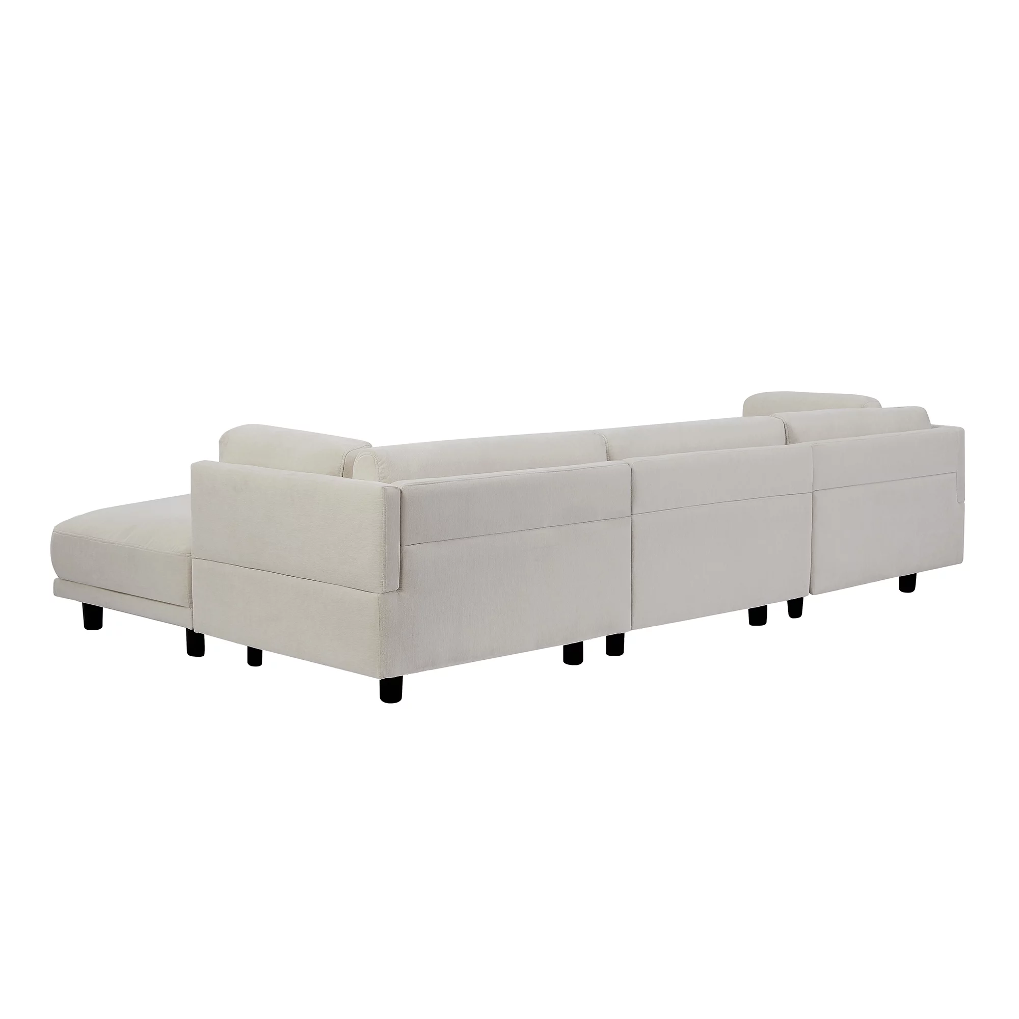EUROCO 102.4&rdquo; Longer Oversized Convertible Sectional Sofa,Upholstery L Shaped Couch with Reversible Chaise,Beige