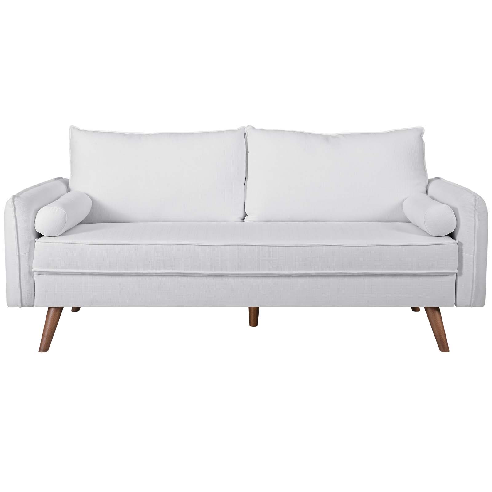 Modern Contemporary Urban Design Living Room Lounge Club Lobby Sofa, Fabric, White