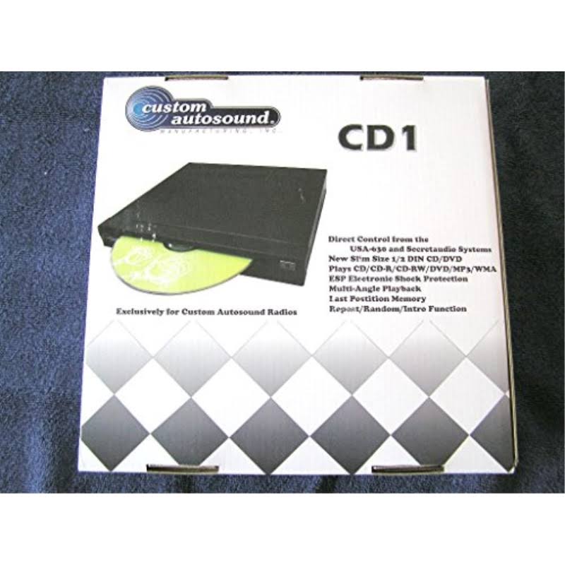 Custom Autosound Slim Single Disc CD Player for Use Only with Compatible Custom Autosoud Car Stereos