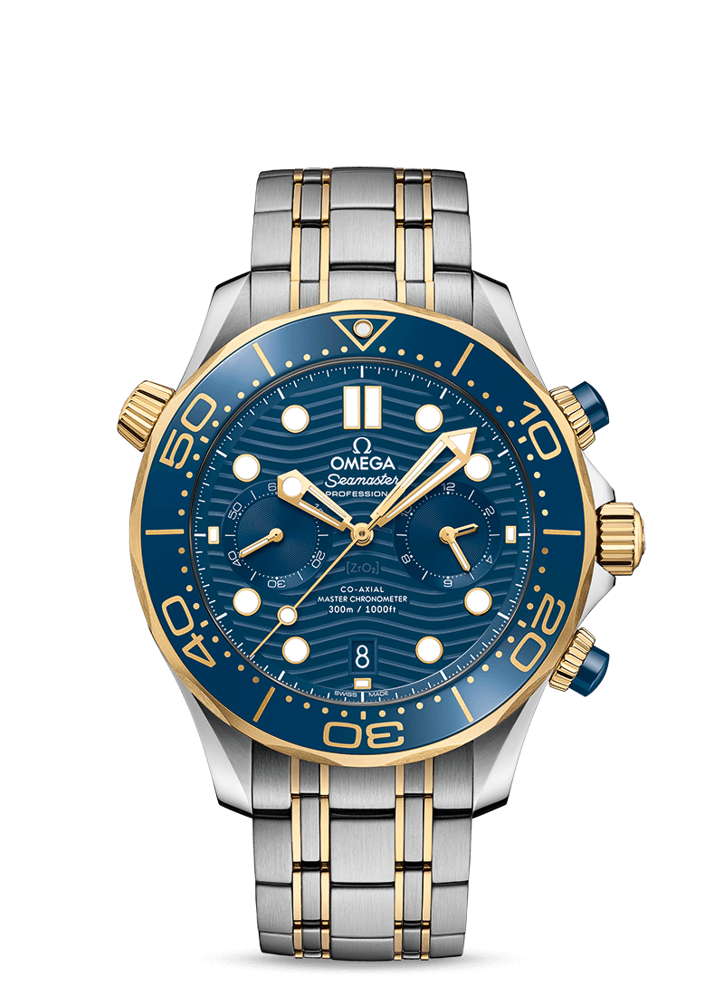 Seamaster Diver 300m CHRONOGRAPH yellow gold Blue 44mm