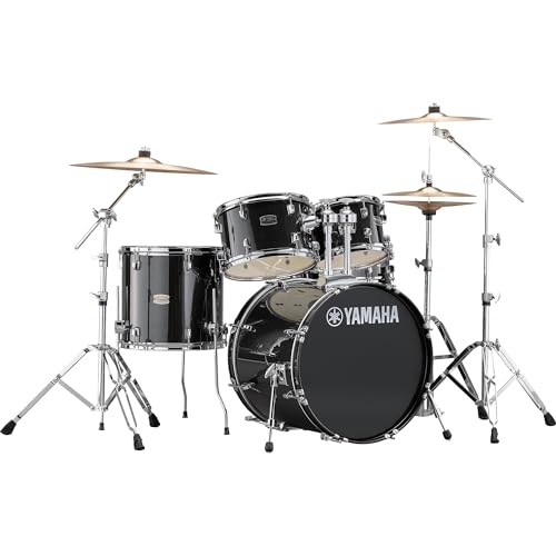 Yamaha Rydeen 5pc Shell Pack with 22" Bass Drum, Black Glitter