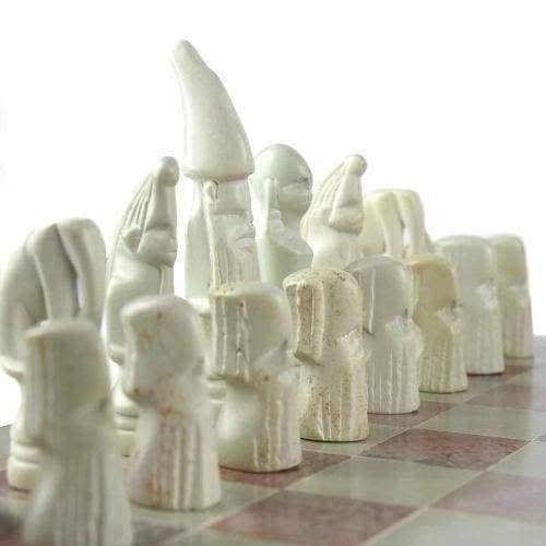 Smolart Hand Carved Soapstone Maasai Chess Set 14x22 Board