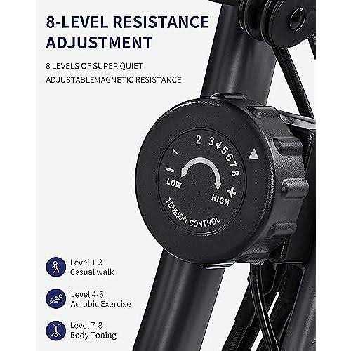 Exercise Bike Folding Magnetic Upright Stationary Bike with Pulse Sensor LCD Monitor Indoor Cycling Bike Stationary Bike Recumbent Exercise Bike