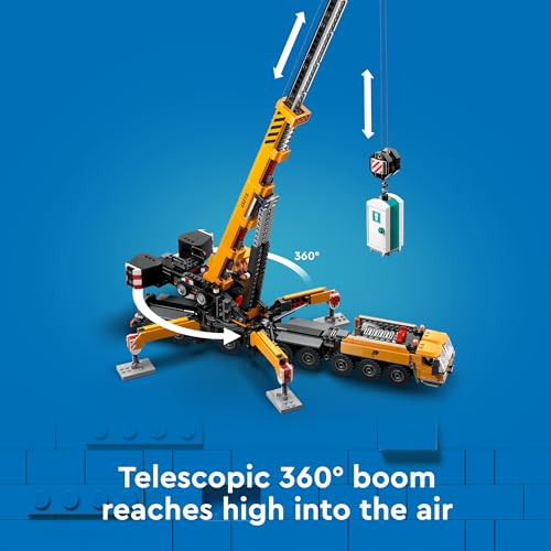 LEGO City Yellow Mobile Construction Crane Toy Set for Boys and Girls