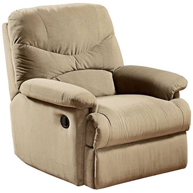 Acme 00626 Arcadia Recliner, Beige Microfiber