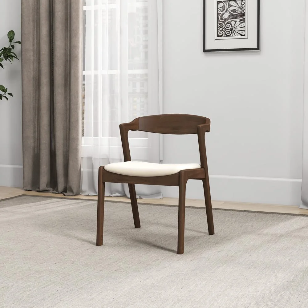 Ashcroft Furniture Co Dakota Mid-Century Modern Solid Wood Velvet Dining Chair (Set of 2)