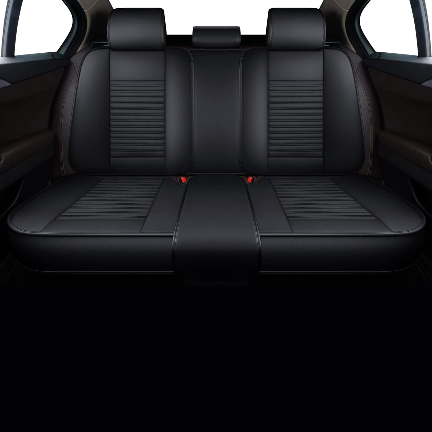 LINGVIDO Breathable and Waterproof Faux Leather Automotive Seat Covers for Cars SUV Pick-up Truck Sedan