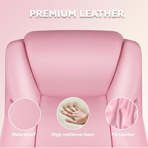 Big and Tall Office Chair 500lbs, Heavy Duty Executive Office Leather Chair for Heavy People