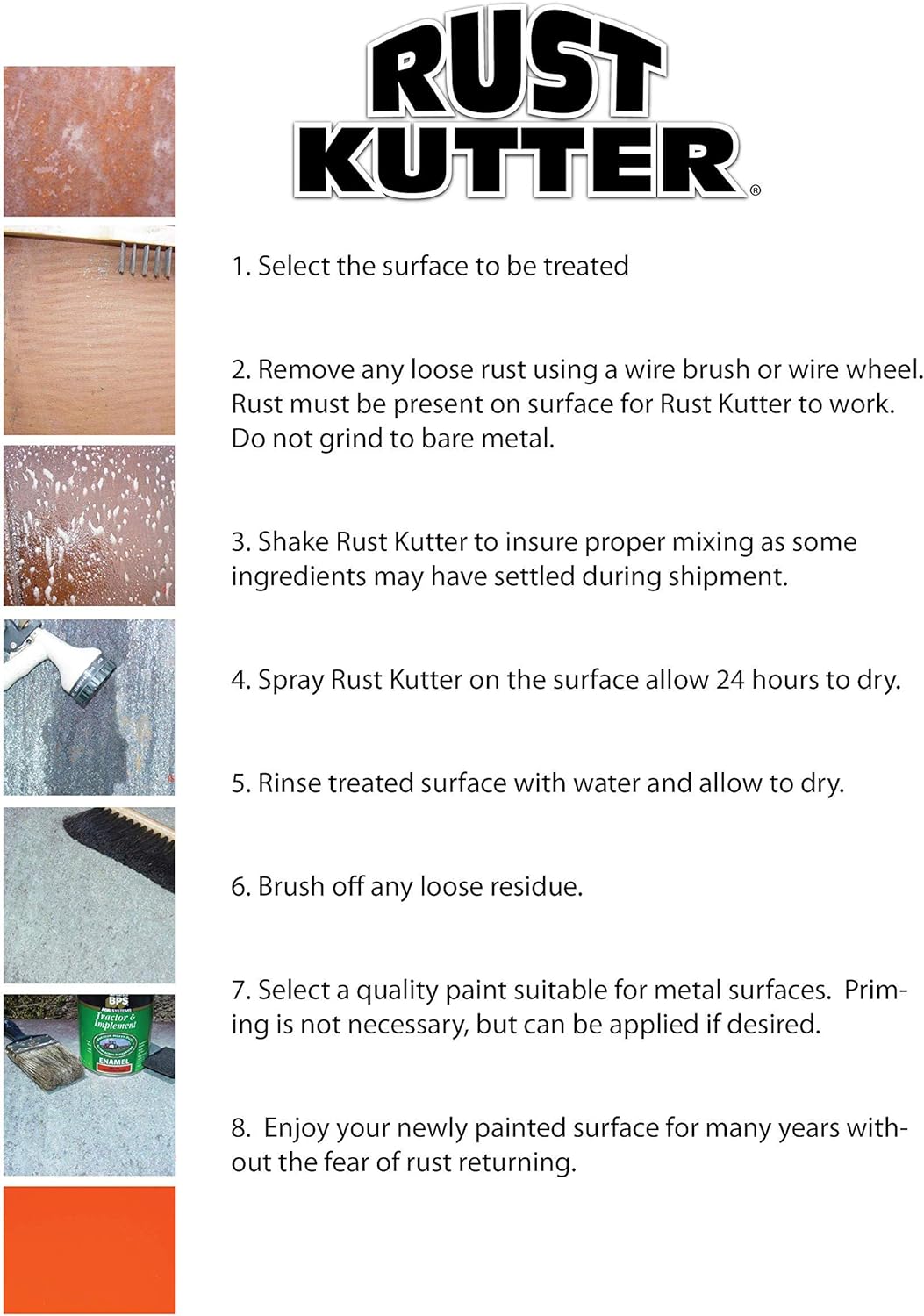 Rust Kutter- Gallon - Stops Rust and Converts Rust Spots to Leave a Primed Surface Ready to Paint