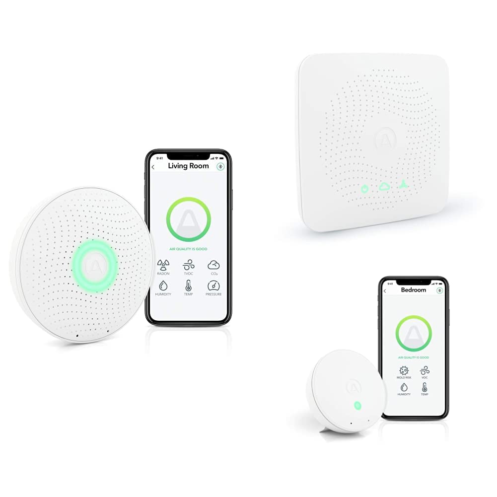 Airthings 2930 Wave Plus - Radon & Air Quality Monitor (CO2, VOC, Humidity, Temp, Pressure)