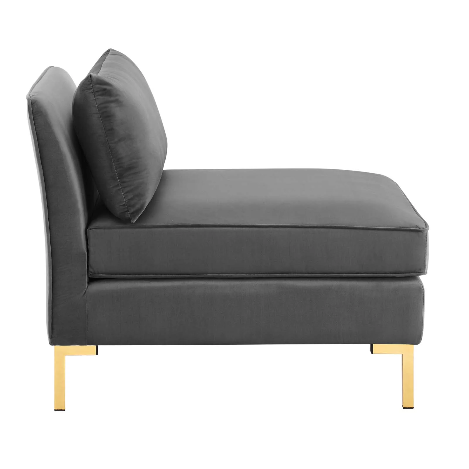 Modway Ardent 8-Piece Performance Velvet Sectional Sofa in Gray