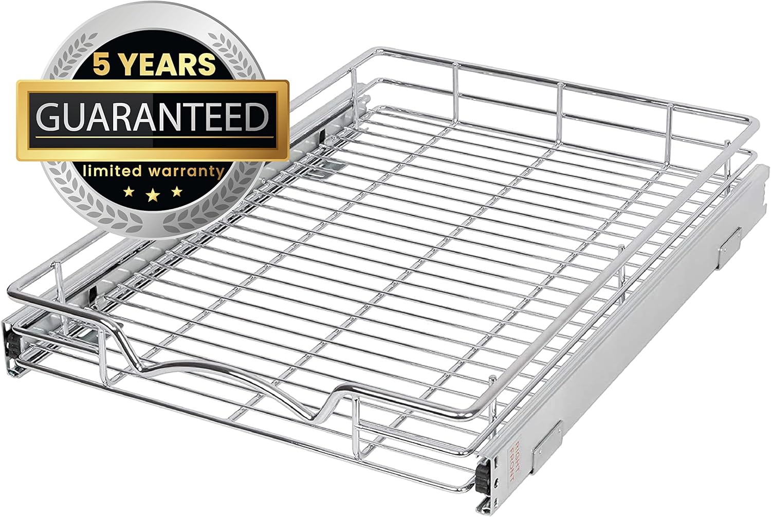 Hold N’ Storage Pull Out Drawer Cabinet Organizer, Heavy Duty-with 5 Year Limited Warranty- Slide Out Kitchen Cabinet Storage Shelves -14”W x 21”D