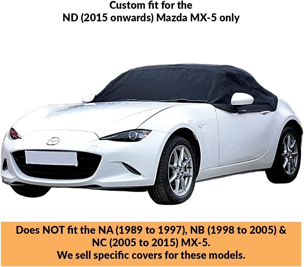 North American Custom Covers Compatible Soft Top Roof Protector Half Cover for Mazda Miata MX5 Mk4 (ND Model only)