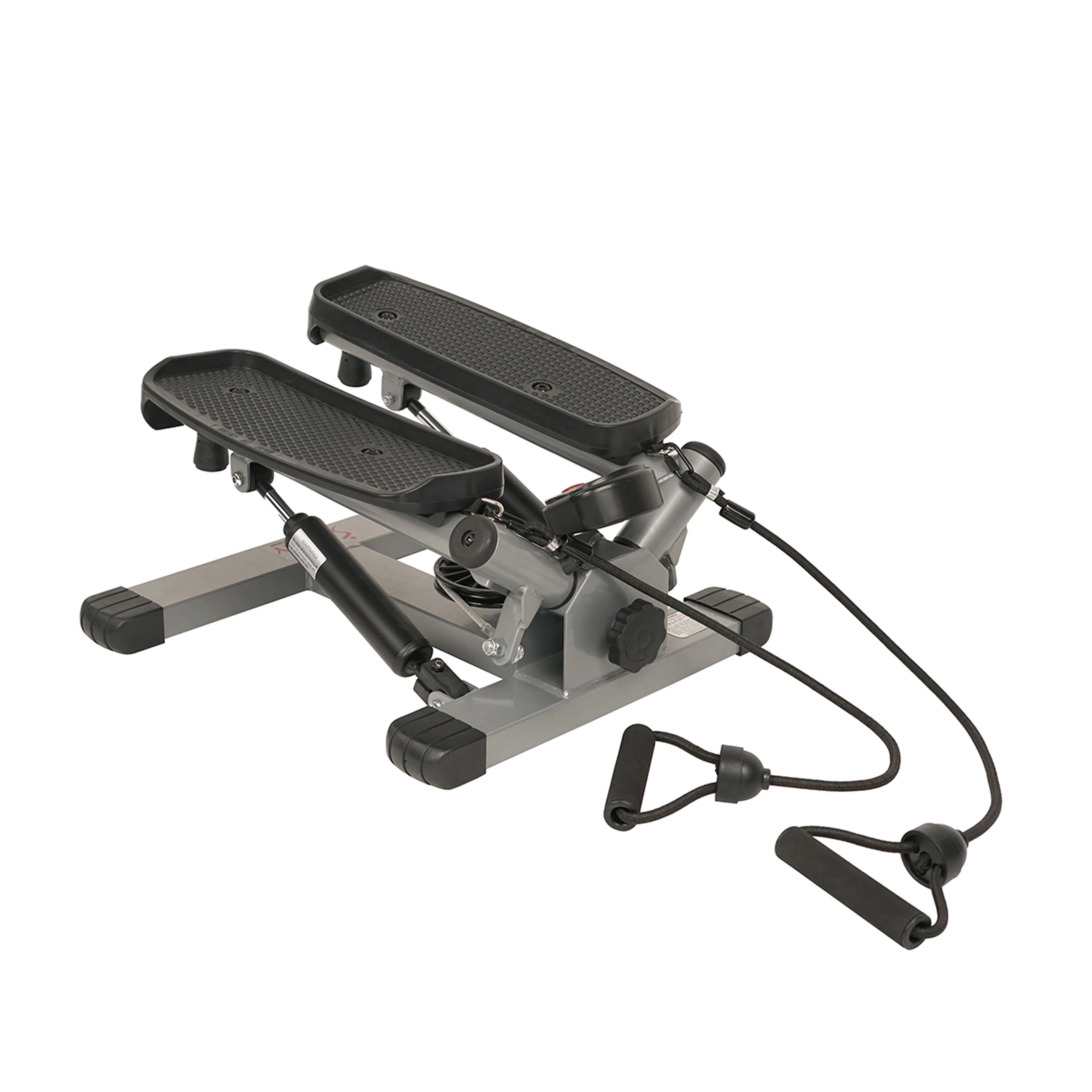 Sunny Health & Fitness Twist Stair Stepper Machine with Resistance Bands with Adjustable Height, NO. 045