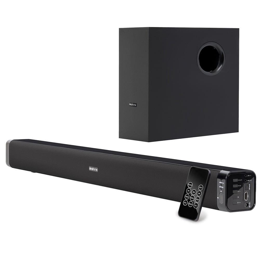 TCL 65S455 65" Class 4-Series 4K UHD HDR Smart Roku TV Bundle with Deco Gear Home Theater Soundbar with Subwoofer, Wall Mount Accessory Kit