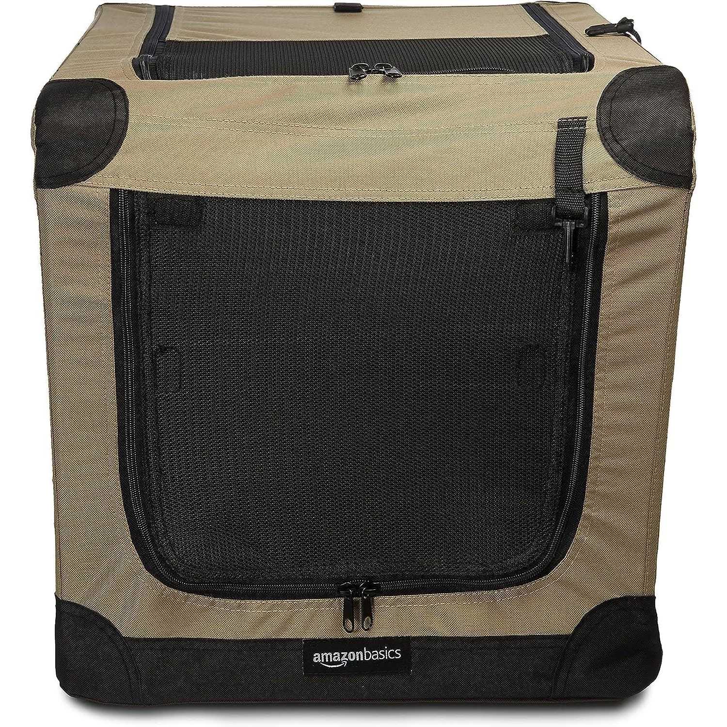 Amazon Basics 2-door Soft-sided Folding Travel Crate Dog Kennel - Pet Supplies online store