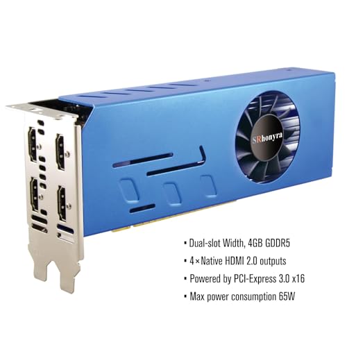 GTX 750 Ti 4GB Graphics Card GDDR5 Dual Slot 4HDMI Monitor Video Card 128-Bit PCIe Bus Powered
