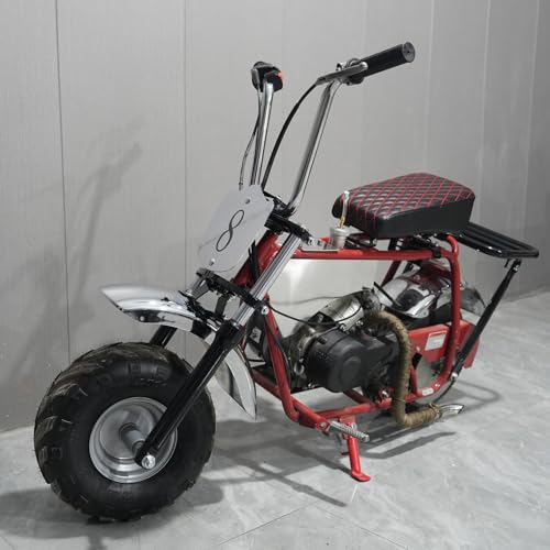JMCHSTORE Stainless Steel Mini Bike Gas Fuel Tank for Montser Mega moto MMB80 105cc, for Coleman RB100 Realtree RT100